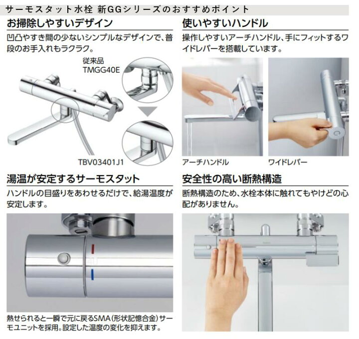 Toto サーモスタット混合栓 toto 浴室 シャワー水栓 TOTO トートー壁付 