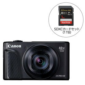 【セット商品】Canon キヤノン デジタルカメラ PowerShot SX740 HS ＋ SanDisk Extreme PRO UHS-II V60 1TB SDSDXEP-1T00-GHJIN【おひとり様1台限り】 ※2026年2月下旬発送予定