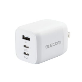 【レビュー特典】エレコム 充電器 65W USB PD対応 3ポート Type-C USB-A 【 iPhone Android iPad Macbook Air ノートPC】 ホワイト EC-AC4465WH