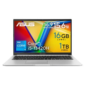 ASUS Vivobook X シリーズ ノートパソコン 15.6型 Core i5-13420H メモリ 16GB SSD 1TB Webカメラ Wi-Fi 6E Bluetooth Windows11 WPS Office付き X1502VA-I5H161SIRAD