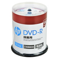 HP ヒューレット・パッカード DVD-R(CPRM対応) 1回録画用 1-16倍速対応 100枚入 インクジェットプリンタ…