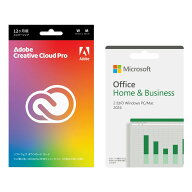 【セット商品】Adobe Creative Cloud PRO 12ヶ月版 + マイクロソフト Office Home&Business 2024
