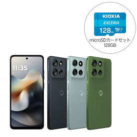 【セット商品】Motorola モトローラ SIMフリースマートフォン moto g66j 5G 8GB/128GB ＋ KIOXIA microSDカード 128GB Class10 KEMC-A128G