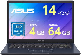 ASUS L410MA-EK489XA ノートパソコン/スターブラックメタル/14型ワイドTFTカラー液晶/Celeron N4020/DDR4-2400 4GB/eMMC 64GB/802.11ac/BT5.0/Wins 11 Pro Education 64bit/86キー日本語キーボード/UHD グラフィックス 600