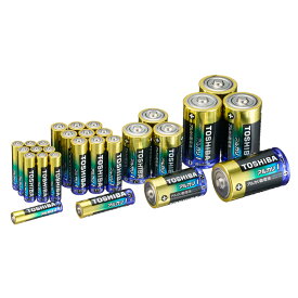 東芝 X-JOUBI SET5 アルカリ乾電池 単1形(4個入×1) / 単2形(4個入×1) / 単3形(2個入×5) / 単4形(2個入×5) 計28個セット [ LR20AN 4MP / LR14AN 4MP / LR6AN 2KP / LR03AN 2KP アルカリ乾電池 まとめ買い ] X-JOUBI SET5