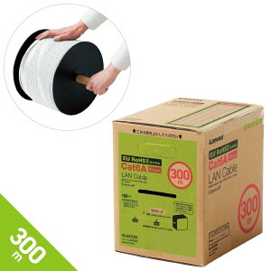 GR ELECOM LANP[u CAT6AΉ  RlN^ RoHSwߏ P bNX 300m zCg LD-GPAL/WH300RS