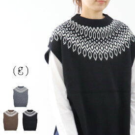 【40%OFFオフ SALEセール】 (g)グラム g-360 ノルディックビッグニットベスト NORDIC BIG KNIT VEST gグラム ギフト プレゼント ランキングcoupon-ss