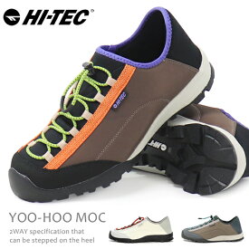 ハイテック モックシューズ サボサンダル メンズ レディース スリッポン 靴 キャンプシューズ アウトドア かかとが踏める ドローコード ヤッホー モック HI-TEC YOO-HOO MOC HT CM019