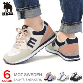 moz モズ スニーカー レディース ウォーキングシューズ カジュアルシューズ 靴 軽い ブラック ホワイト MZ-1335