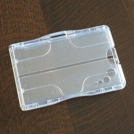 ■ABS樹脂製IDカードホルダー■社員証 認証 通勤 通学 定期 パスケース カードケース 安心 クリア メンズ レディース キッズ 塾