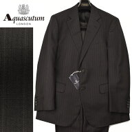 ◆Aquascutum アクアスキュータム◆春夏モデル 定価 176,000円 日本製 モヘヤ混ウール ピンストライプス…