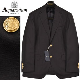 ◆Aquascutum アクアスキュータム◆春夏モデル 定価 121,000円 日本製 金釦 紺ブレザー ジャケット 濃紺(A4サイズ) メンズジャケット ビジネス カジュアル おしゃれ