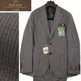 ◆Marzotto マルゾット イタリア製生地◆春夏モデル【HAVANA】シャドーストライプ シアサッカースーツ グレー(A5・A6・A7・A8/AB5・AB6・AB7サイズ)メンズスーツ ビジネススーツ