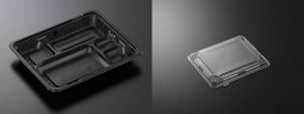 CTガチ弁L 24-20A BK フタ セット 1600個　中央化学　弁当容器