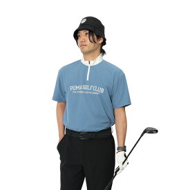 プーマ（PUMA）（メンズ）ゴルフウェア 吸汗速乾 半袖 ハーフジップポロシャツ 635495