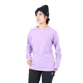 マムート（MAMMUT）（レディース）長袖Tシャツ ロンT QD ロゴプリント 1016-01040-6427 パープル トップス ストレッチ 軽量