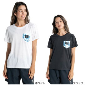 ロキシー（ROXY）（レディース）ラッシュガード 半袖 Tシャツ ショートスリーブ UVカット 速乾 ホワイト LEAF POCKET RLY231041