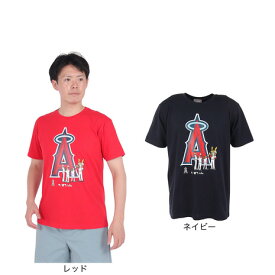 エムエルビー（MLB）（メンズ）野球ウェア ロサンゼルスエンゼルス カブト半袖Tシャツ ML01-23SS-0041