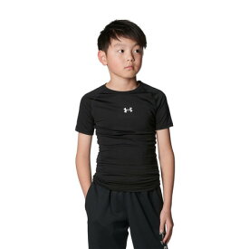 アンダーアーマー（UNDER ARMOUR）（キッズ）野球 ジュニア ヒートギアアーマー コンプレッション 半袖クルーネック アンダーシャツ 1384751