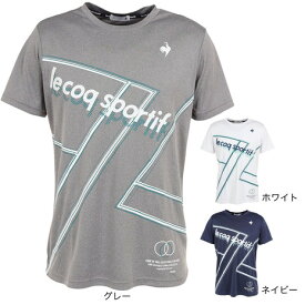 ルコック スポルティフ（le coq sportif）（メンズ）テニスウェア 杢スムースグラフィックプラクティス半袖シャツ QTMVJA92