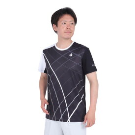 ルコックスポルティフ（lecoqsportif）（メンズ）テニスウェア サンスクリーングラフィックゲームシャツ QTMXJA90 BK