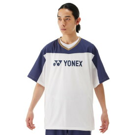 ヨネックス（YONEX）（メンズ、レディース）テニスウェア ユニ半袖Vブレーカー 30114Y-011