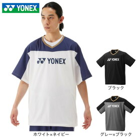 ヨネックス（YONEX）（メンズ、レディース）テニスウェア ユニ半袖Vブレーカー 30114Y