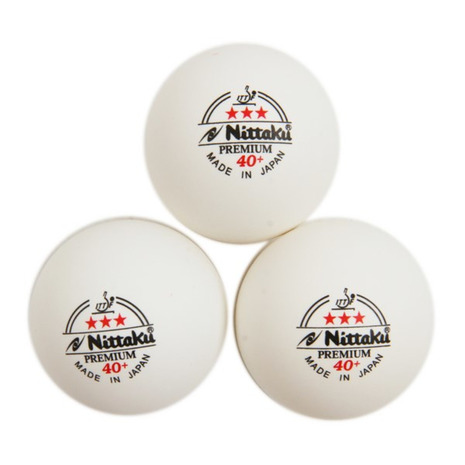 ニッタク（Nittaku）（メンズ、レディース、キッズ）卓球ボール プラ3スター プレミアム 3個入り 40ミリ NB-1300 試合球 公認球
