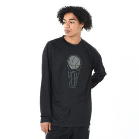 ニューバランス（new balance）（メンズ）バスケットボールウェア グラフィック ロングスリーブTシャツ AMT45181BK