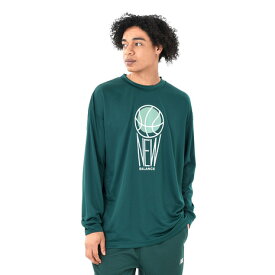 ニューバランス（new balance）（メンズ）バスケットボールウェア グラフィック ロングスリーブTシャツ AMT45181NWG