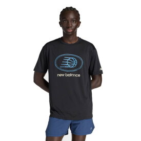 ニューバランス（new balance）（メンズ）バスケットボールウェア グラフィック トレーニング ショートスリーブシャツ MT53615BK