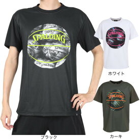 スポルディング（SPALDING）（メンズ）バスケットボールウェア Tシャツ ボールプリント SMT23014