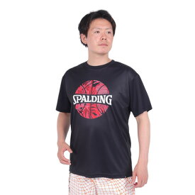 スポルディング（SPALDING）（メンズ）バスケットボールウェア Tシャツ ネオン トロピカル ボール プリント SMT24008