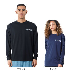 スポルディング（SPALDING）（メンズ、レディース）バスケットボールウェア ロングスリーブ Tシャツ ホログラムワードマーク SMT22129