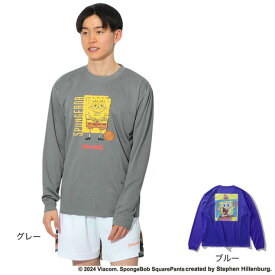 スポルディング（SPALDING）（メンズ、レディース）バスケットボールウェア 長袖 Tシャツ スポンジ・ボブ バスケットボール フリーク SMT24142S