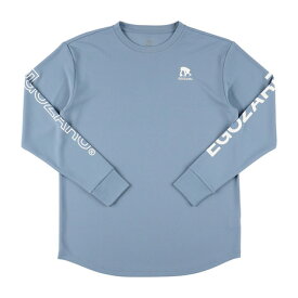 エゴザル（EGOZARU）（メンズ、レディース）バスケットボールウェア ワンサイドラインスリーブロゴ ロングスリーブTシャツ EZFW25ULS001