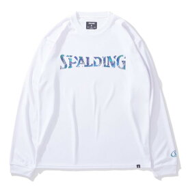 スポルディング（SPALDING）（メンズ、レディース）バスケットボールウェア 長袖 Tシャツ ジオメトリック ロゴ SMT24107WH