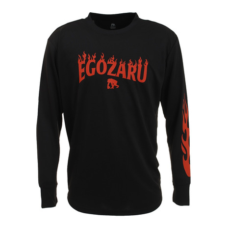 エゴザル EGOZARU バスケットボールウェア フレイム スリーブプリント 新作アイテム毎日更新 EZLT-F2113-012 公式 ロングTシャツ メンズ レディース