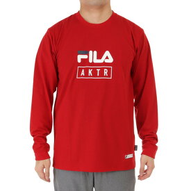 アクター（AKTR）（メンズ）バスケットボールウェア ロンT ×FILA ロゴ ロングスリーブ SPORTS Tシャツ 122-051005 RD