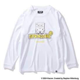 スポルディング（SPALDING）（キッズ）バスケットボールウェア ジュニア 長袖 Tシャツ スポンジ・ボブ イエロー SJT24164SWH