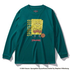 【20%OFFクーポン対象！12/11まで】スポルディング（SPALDING）（キッズ）バスケットボールウェア ジュニア 長袖 Tシャツ スポンジ・ボブ バスケットボール フリーク SJT24167SSP