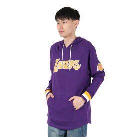 ミッチェルアンドネス（Mitchell&Ness）（メンズ）LEGENDARY SLUB 長袖 フーディー ロサンゼルス レイカーズ THOD4999-LALYYPPPBLCK