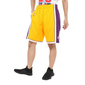 ミッチェルアンドネス（Mitchell&Ness）（メンズ）レイカーズ ホーム スイングマン ショーツ 2009-10 SMSHCP19075-LALLPR09