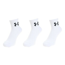 【20%OFFクーポン対象！9/15まで】アンダーアーマー（UNDER ARMOUR）（メンズ、レディース）バスケットボール ソックス ローソックス 3足組 1371937 100
