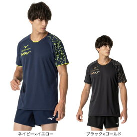 ミズノ（MIZUNO）（メンズ、レディース）バレーボールウェア N−XTプラクティスシャツ 半袖Tシャツ V2MAB002