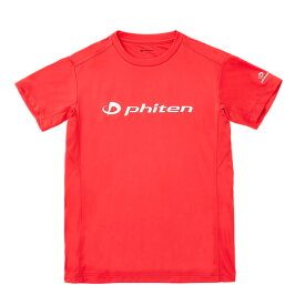 ファイテン（PHITEN）（メンズ、レディース）バレーボール 半袖 RUKUシャツ レッド 白文字 3124JG57900