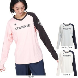 【5/10 24h限定 エントリー＆対象3店舗以上買い回りで最大P10倍！】デサント（DESCENTE）（レディース） バレーボールウェア 透けにくいプラクテイス長袖Tシャツ DX-B1045XB