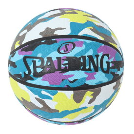 スポルディング（SPALDING）（メンズ）バスケットボール 7号球 マルチカモ ブルー×ブラウン 84-500J 屋外 室外