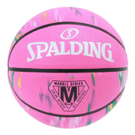 スポルディング（SPALDING）（メンズ、レディース）バスケットボール 6号球 マーブル ピンク ラバー 84-411Z