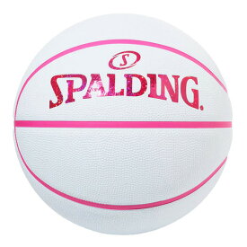 スポルディング（SPALDING）（レディース）バスケットボール 6号球 ホログラム ホワイト×ピンク ラバー 84-535J